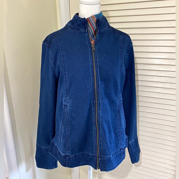 Aventura blue Zip-up Denim Jacket - Picture 3 of 16